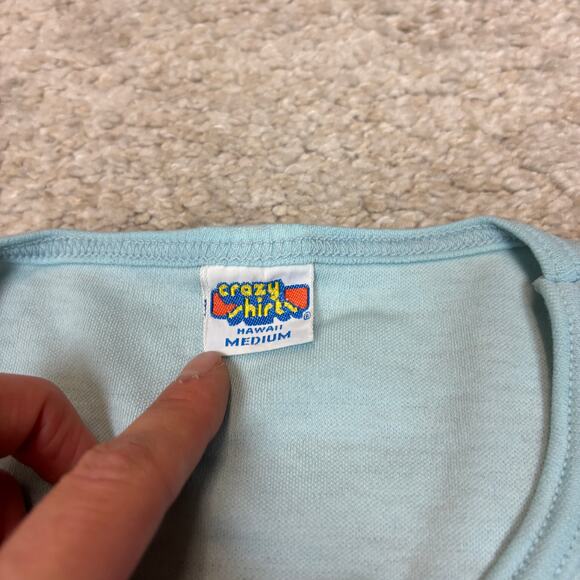 Vintage 70s Crazy Shirts Hawaii B Kliban Cats Cap Sleeve Shirt Women's M RARE - Picture 5 of 11